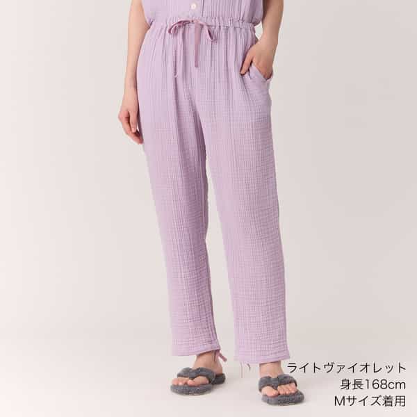 【価格を見直しました】クレープガーゼレディスパジャマパンツ 上下別売