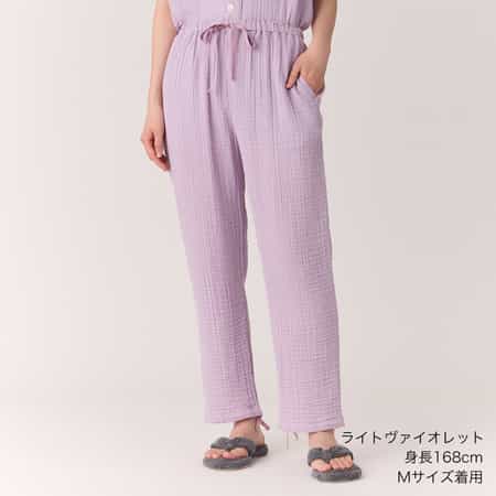 【価格を見直しました】クレープガーゼレディスパジャマパンツ 上下別売