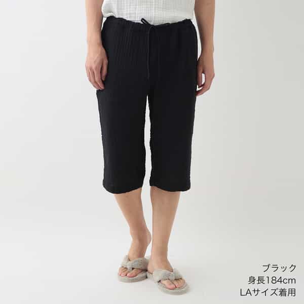 クレープガーゼ メンズミドルパンツ