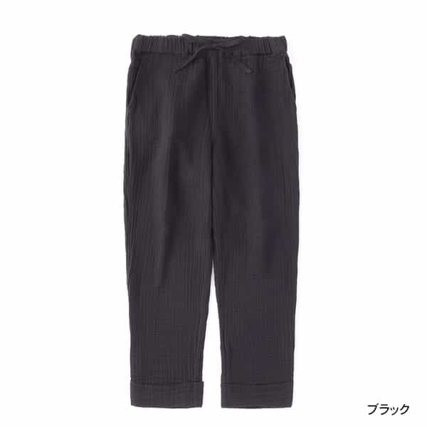 クレープガーゼテーパードパンツ