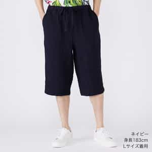 クレープガーゼベーシックメンズクロップドパンツ