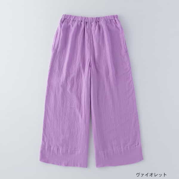 マシュマロガーゼ レディスクロップドパンツ