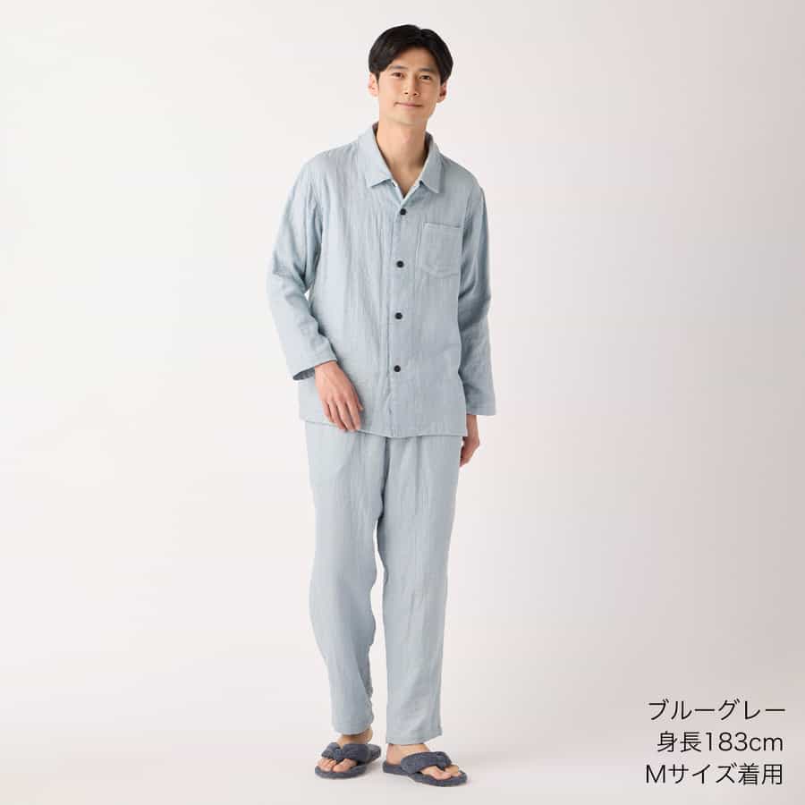 【2026年春夏新色追加】マシュマロガーゼベーシックメンズパジャマ
