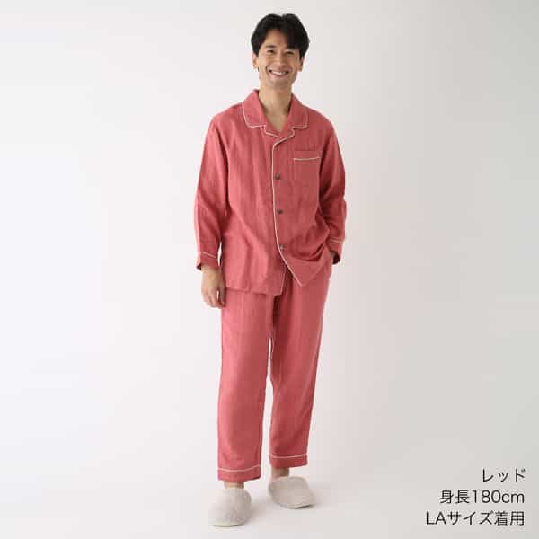 マシュマロガーゼパイピングメンズパジャマ