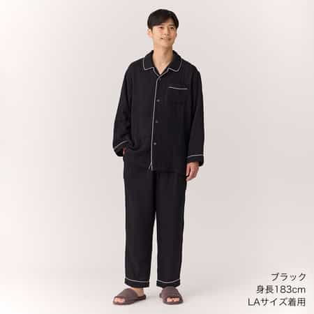 【2026年春夏新色追加】マシュマロガーゼパイピングメンズパジャマ