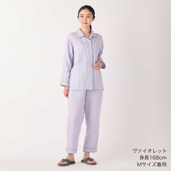 【2026年春夏新色追加】マシュマロガーゼパイピングレディスパジャマ