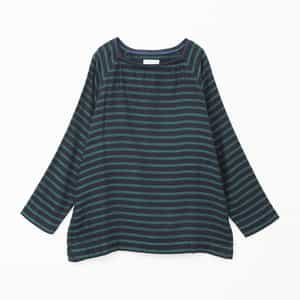 【再値下げ】マシュマロガーゼボーダーメンズ長袖Ｔシャツ