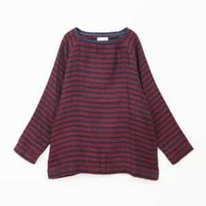 【再値下げ】マシュマロガーゼボーダーメンズ長袖Ｔシャツ