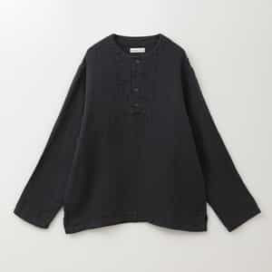 【再値下げ】マシュマロワッフルガーゼライトヘンリーネック メンズ長袖Tシャツ