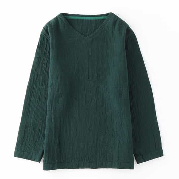 マシュマロワッフルガーゼライトメンズTシャツ
