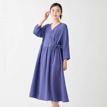 クレープガーゼカシュクールワンピース