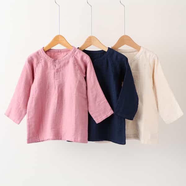 【再値下げ】マシュマロガーゼキッズ長袖Ｔシャツ 110cm 130cm