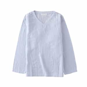 【再値下げ】マシュマロガーゼ メンズ Vネック長袖Tシャツ