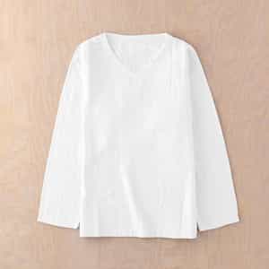 【再値下げ】マシュマロガーゼ メンズ Vネック長袖Tシャツ