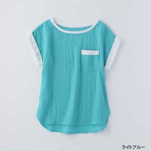 クレープガーゼポケット付きＴシャツ