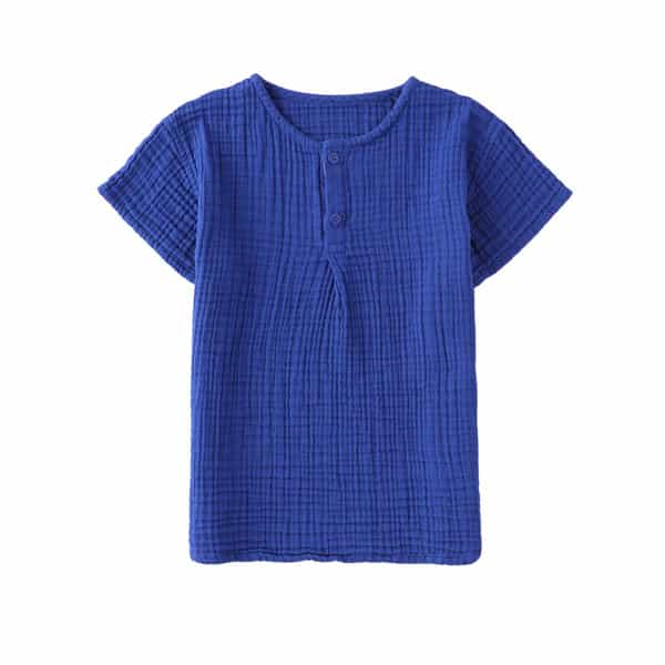 クレープガーゼキッズボタンＴシャツ 130cm 140cm