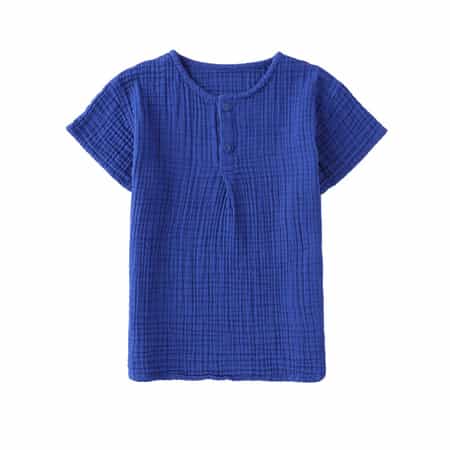 クレープガーゼキッズボタンＴシャツ 130cm 140cm