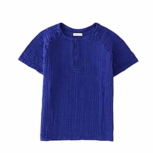 クレープガーゼメンズヘンリーネックＴシャツ
