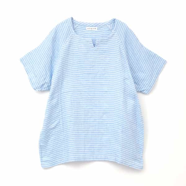 【再値下げ】マシュマロガーゼ　ボーダーメンズＴシャツ