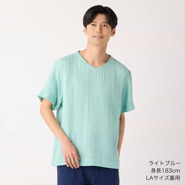 クレープガーゼベーシック半袖Tシャツ ユニセックス