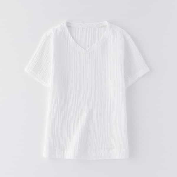 クレープガーゼベーシック半袖Tシャツ ユニセックス