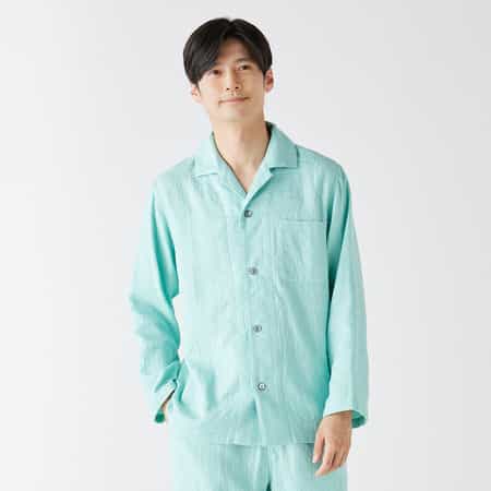 マシュマロガーゼメンズパジャマシャツ 上下別売