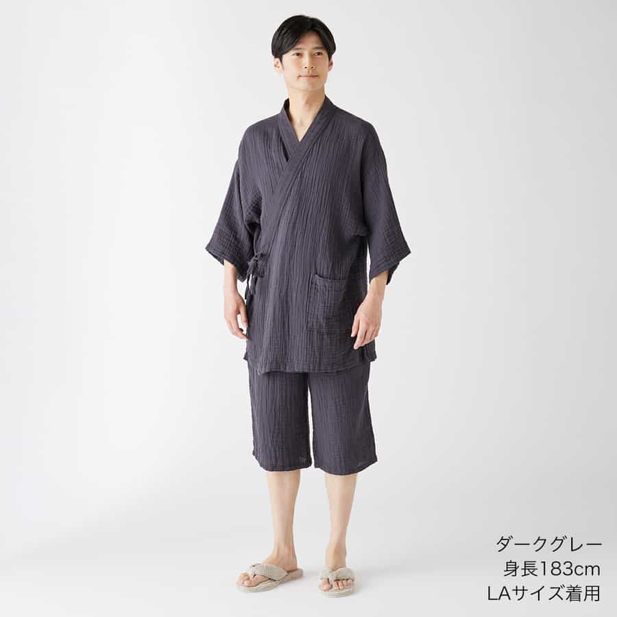 クレープガーゼ甚平