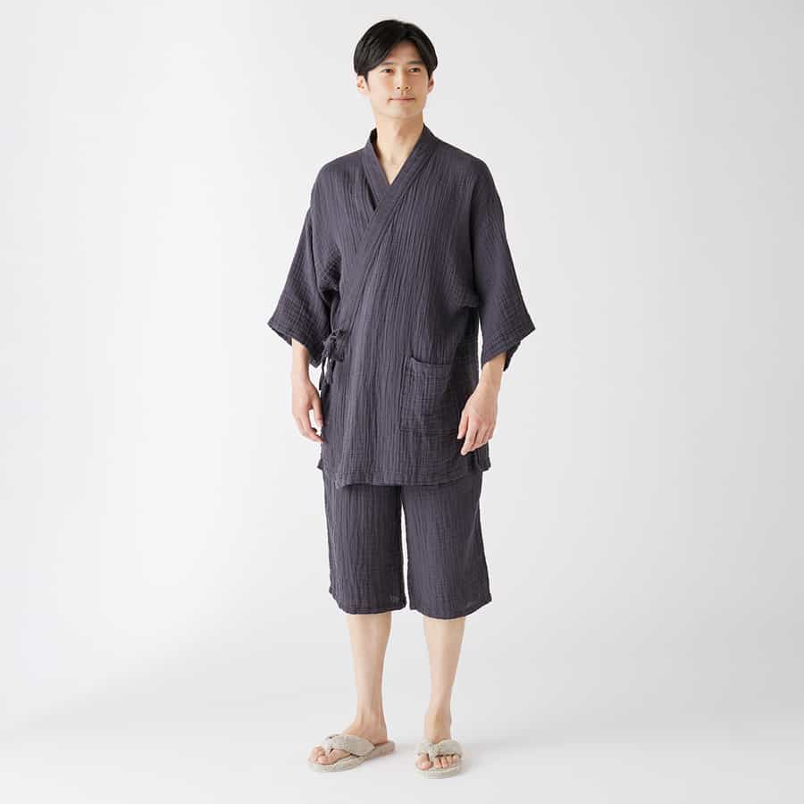 クレープガーゼ甚平