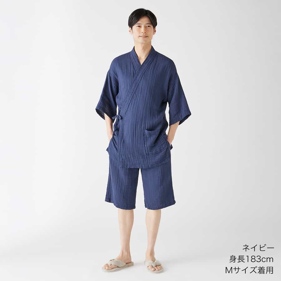 クレープガーゼ甚平
